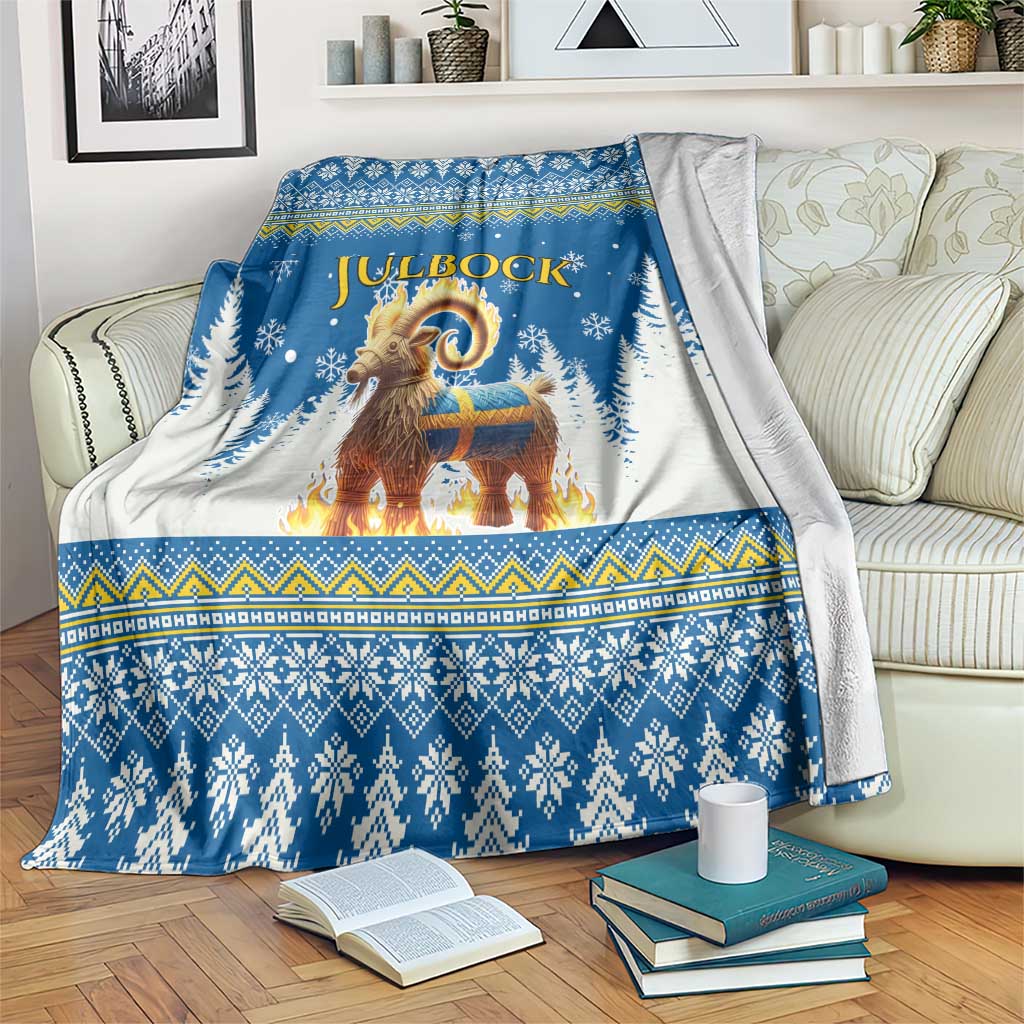 Sweden Christmas Blanket Julbock  Yule Goat - Wonder Print Shop
