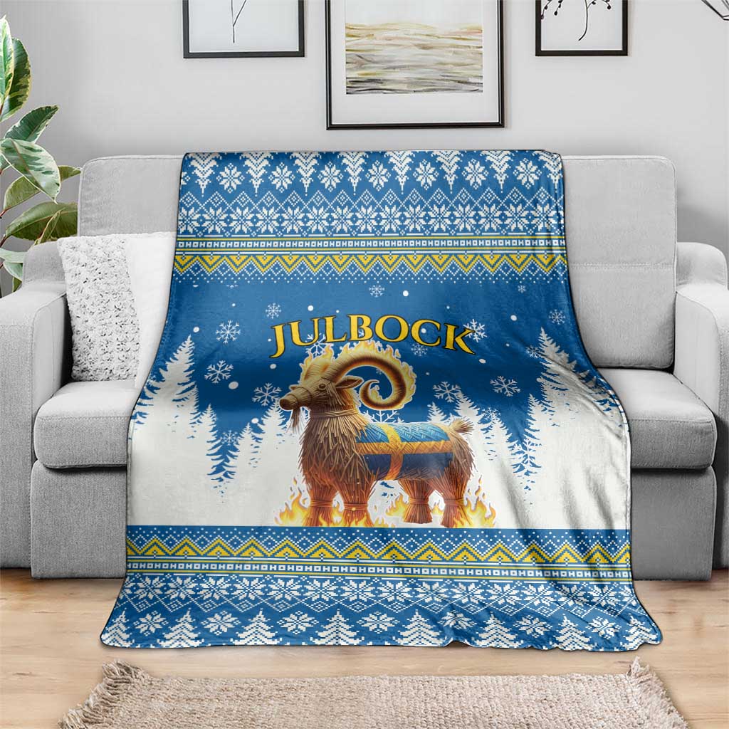 Sweden Christmas Blanket Julbock  Yule Goat - Wonder Print Shop