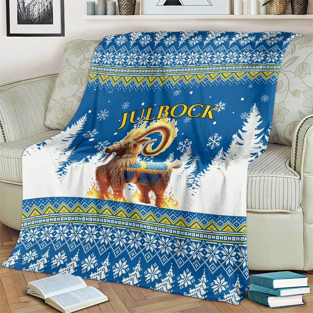 Sweden Christmas Blanket Julbock  Yule Goat - Wonder Print Shop