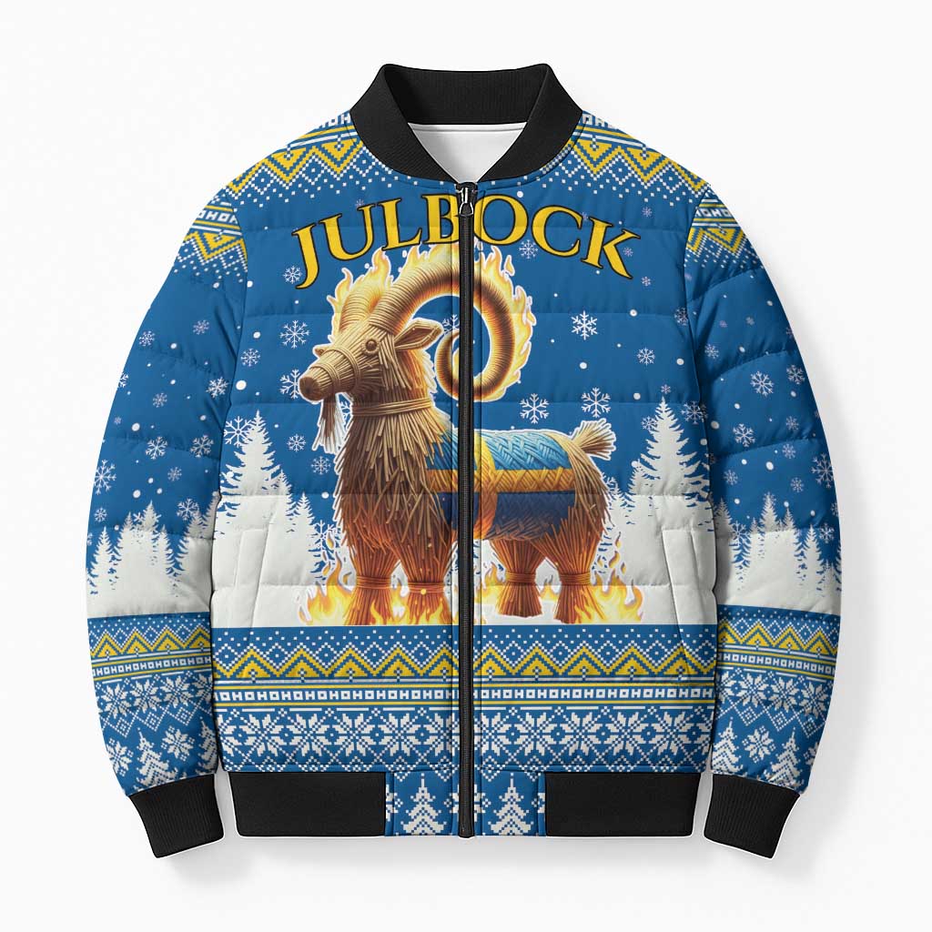 Sweden Christmas Bomber Puffer Jacket Julbock Yule Goat LT19