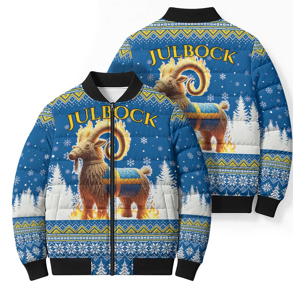 Sweden Christmas Bomber Puffer Jacket Julbock Yule Goat LT19