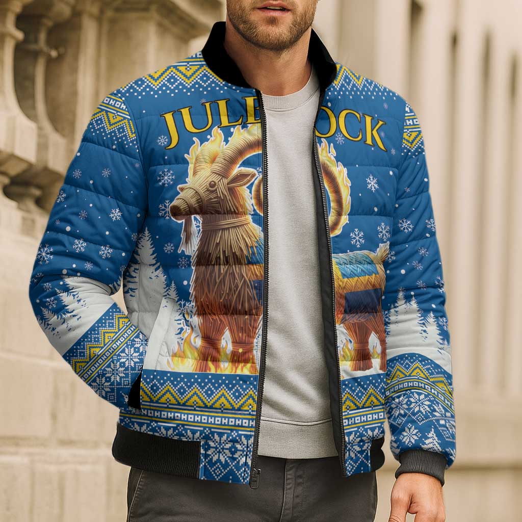 Sweden Christmas Bomber Puffer Jacket Julbock Yule Goat LT19