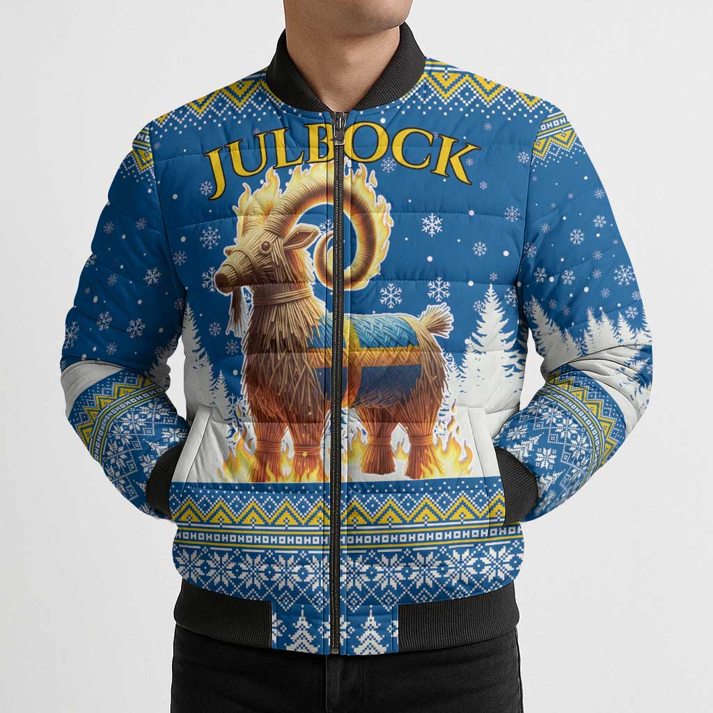 Sweden Christmas Bomber Puffer Jacket Julbock Yule Goat LT19