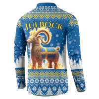 Sweden Christmas Button Sweatshirt Julbock Yule Goat LT19