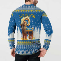 Sweden Christmas Button Sweatshirt Julbock Yule Goat LT19