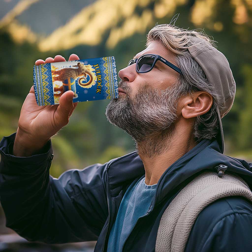 Sweden Christmas 4 in 1 Can Cooler Tumbler Julbock  Yule Goat - Wonder Print Shop