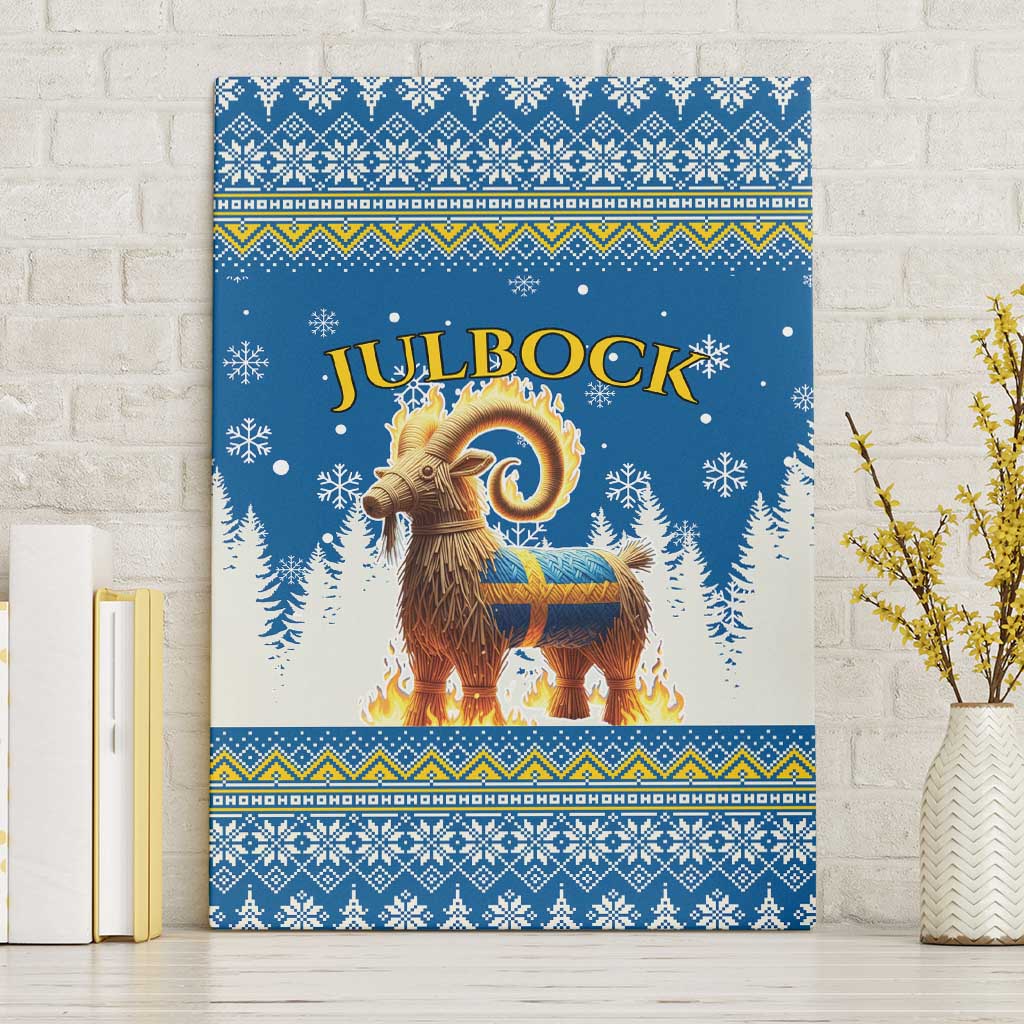 Sweden Christmas Canvas Wall Art Julbock  Yule Goat - Wonder Print Shop