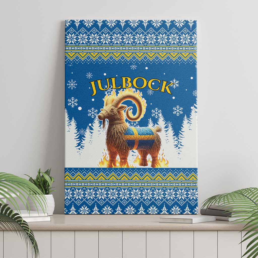Sweden Christmas Canvas Wall Art Julbock  Yule Goat - Wonder Print Shop