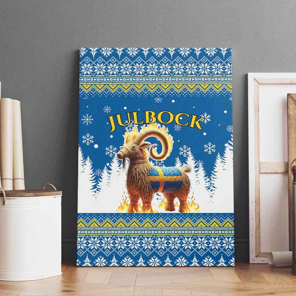 Sweden Christmas Canvas Wall Art Julbock  Yule Goat - Wonder Print Shop