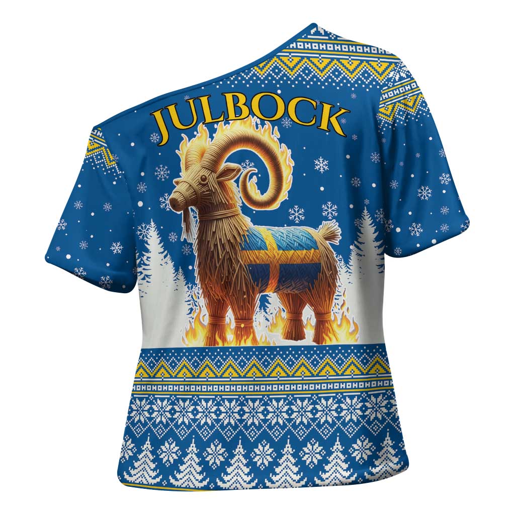 Sweden Christmas Cross Shoulder Shirt Julbock Yule Goat LT19