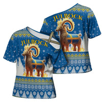 Sweden Christmas Cross Shoulder Shirt Julbock Yule Goat LT19