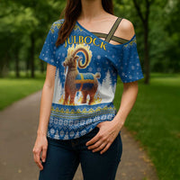 Sweden Christmas Cross Shoulder Shirt Julbock Yule Goat LT19