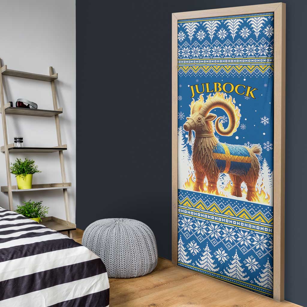 Sweden Christmas Door Cover Julbock  Yule Goat - Wonder Print Shop