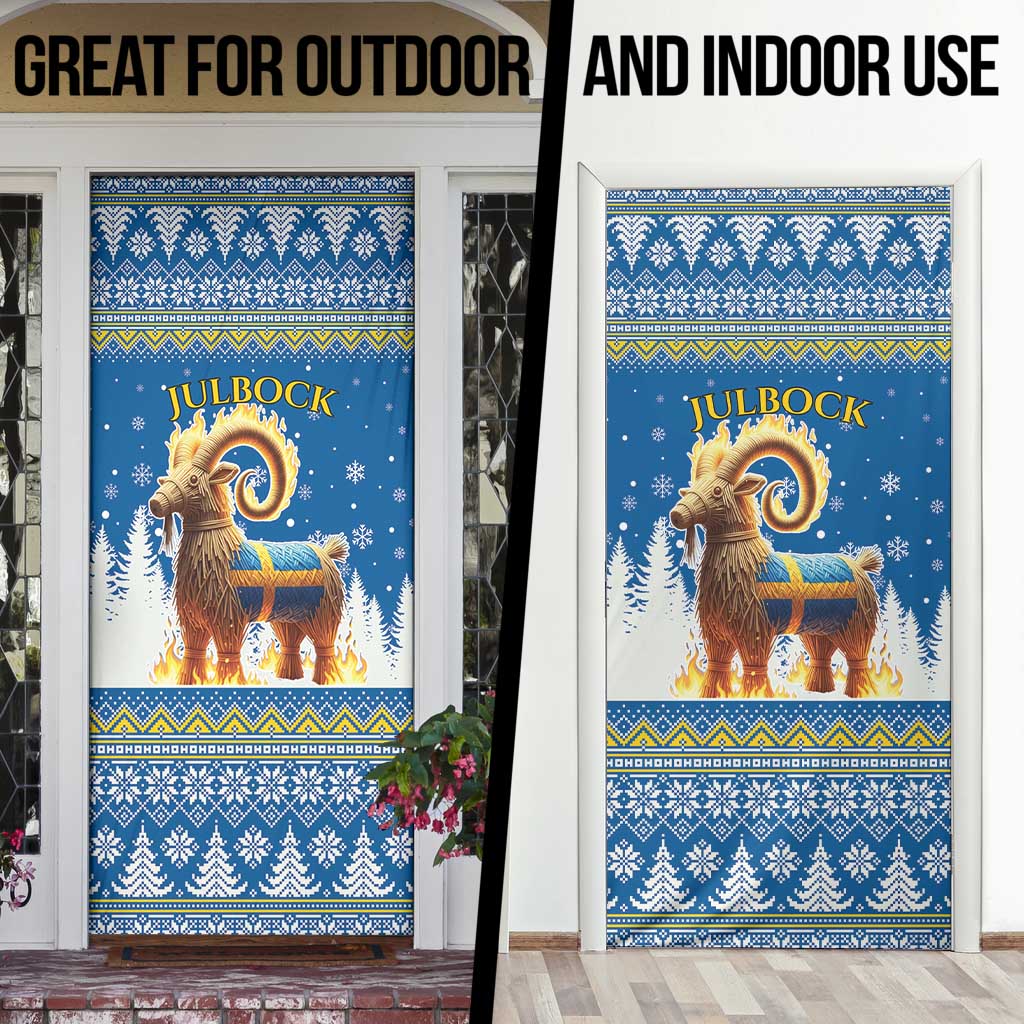 Sweden Christmas Door Cover Julbock  Yule Goat - Wonder Print Shop