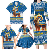 Sweden Christmas Family Matching Long Sleeve Bodycon Dress and Hawaiian Shirt Julbock Yule Goat LT19