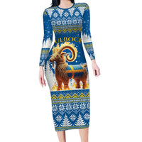 Sweden Christmas Family Matching Long Sleeve Bodycon Dress and Hawaiian Shirt Julbock Yule Goat LT19