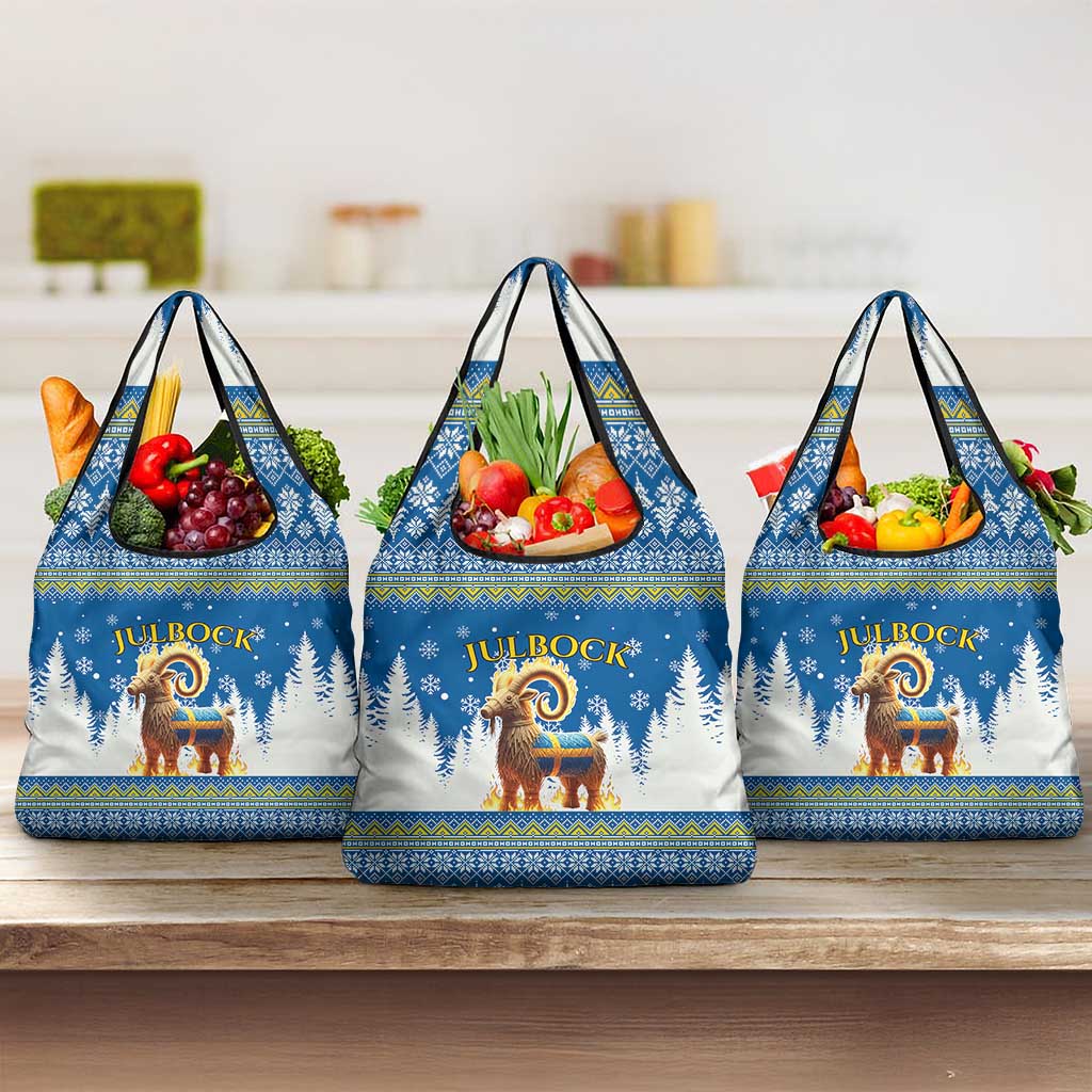 Sweden Christmas Grocery Bag Julbock  Yule Goat - Wonder Print Shop