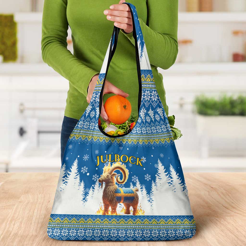 Sweden Christmas Grocery Bag Julbock  Yule Goat - Wonder Print Shop