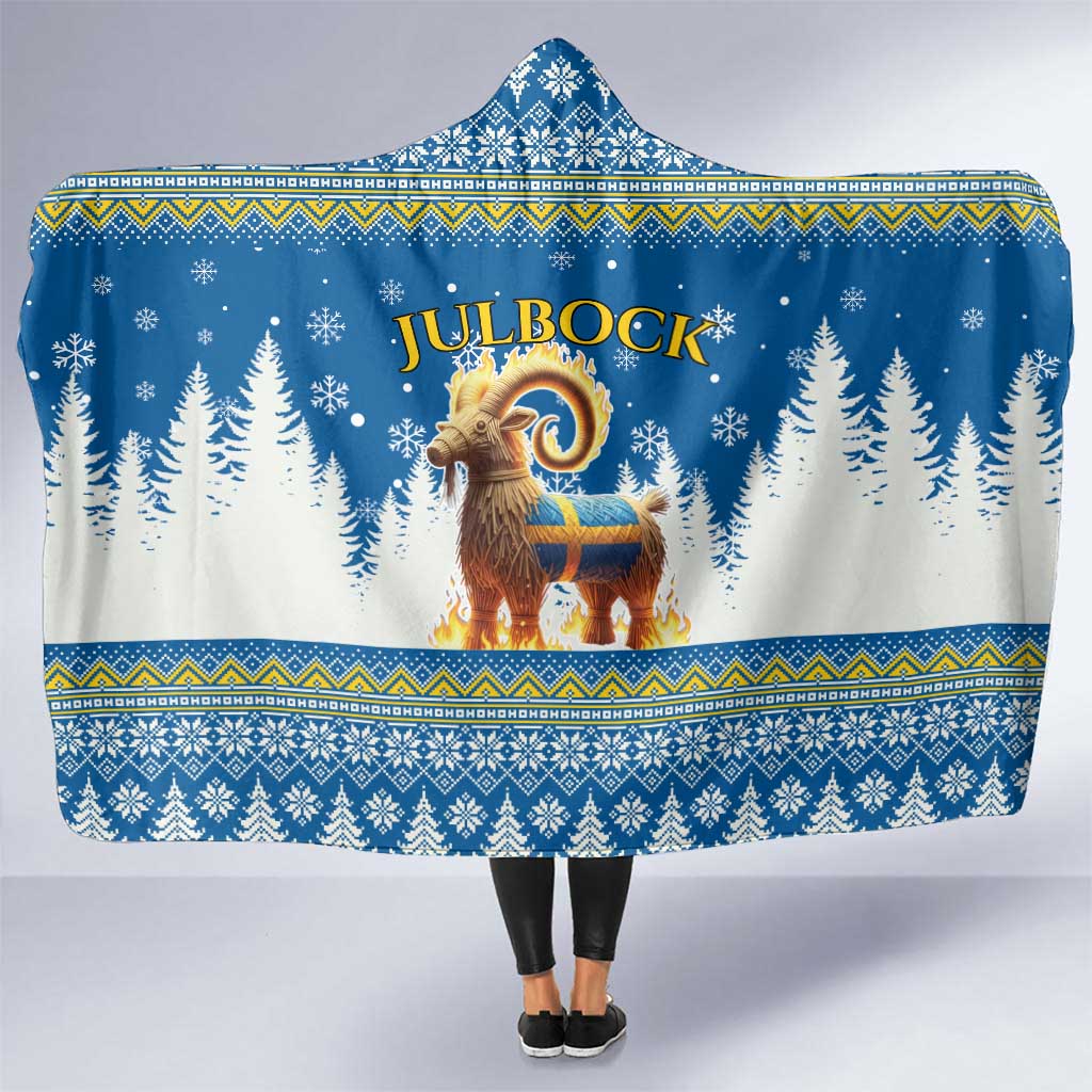 Sweden Christmas Hooded Blanket Julbock  Yule Goat - Wonder Print Shop