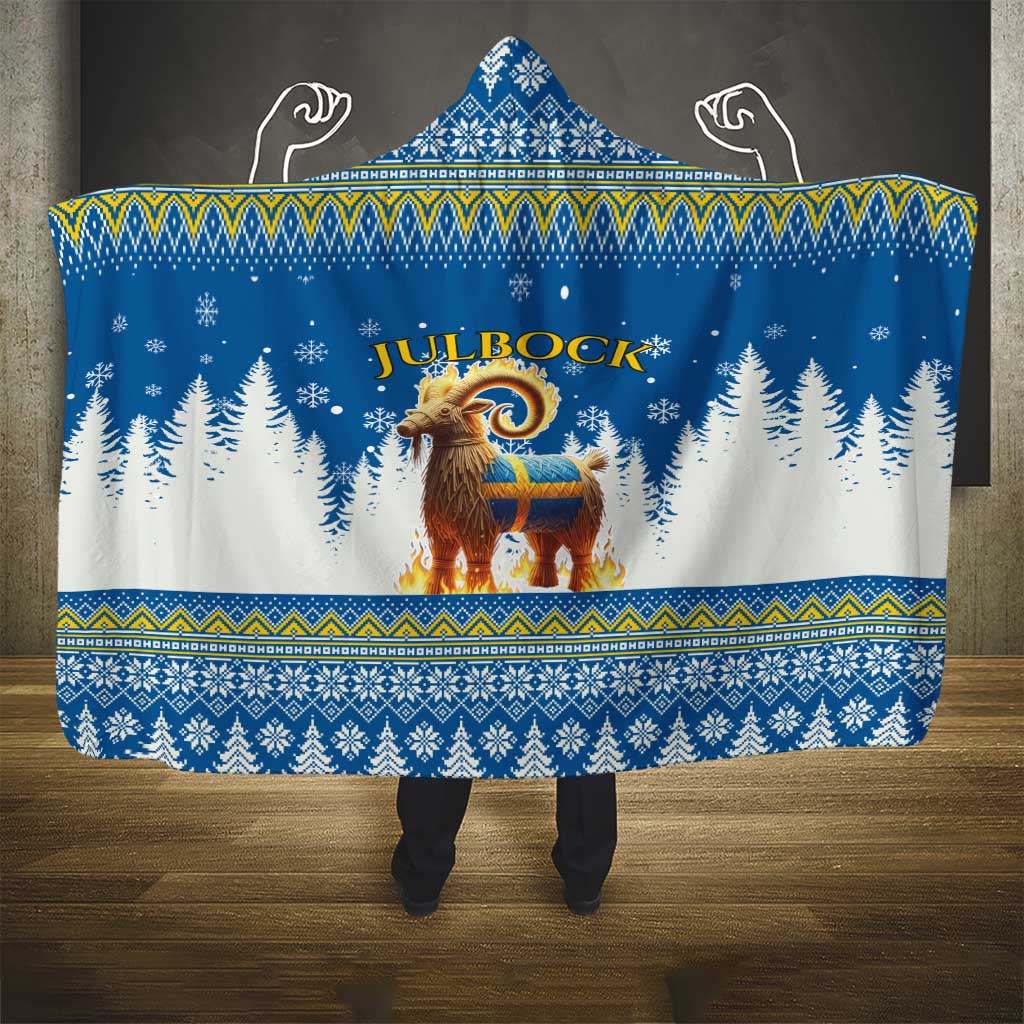 Sweden Christmas Hooded Blanket Julbock  Yule Goat - Wonder Print Shop