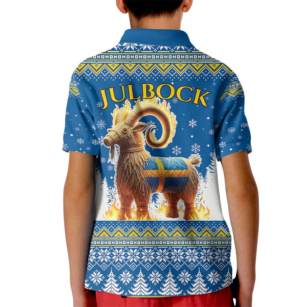 Sweden Christmas Kid Polo Shirt Julbock Yule Goat LT19