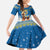 Sweden Christmas Kid Short Sleeve Dress Julbock Yule Goat LT19