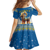Sweden Christmas Kid Short Sleeve Dress Julbock Yule Goat LT19