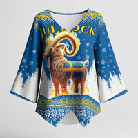 Sweden Christmas Kimono Sleeve Blouse Julbock Yule Goat LT19