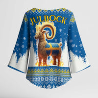 Sweden Christmas Kimono Sleeve Blouse Julbock Yule Goat LT19