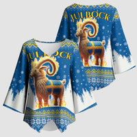 Sweden Christmas Kimono Sleeve Blouse Julbock Yule Goat LT19