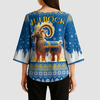 Sweden Christmas Kimono Sleeve Blouse Julbock Yule Goat LT19