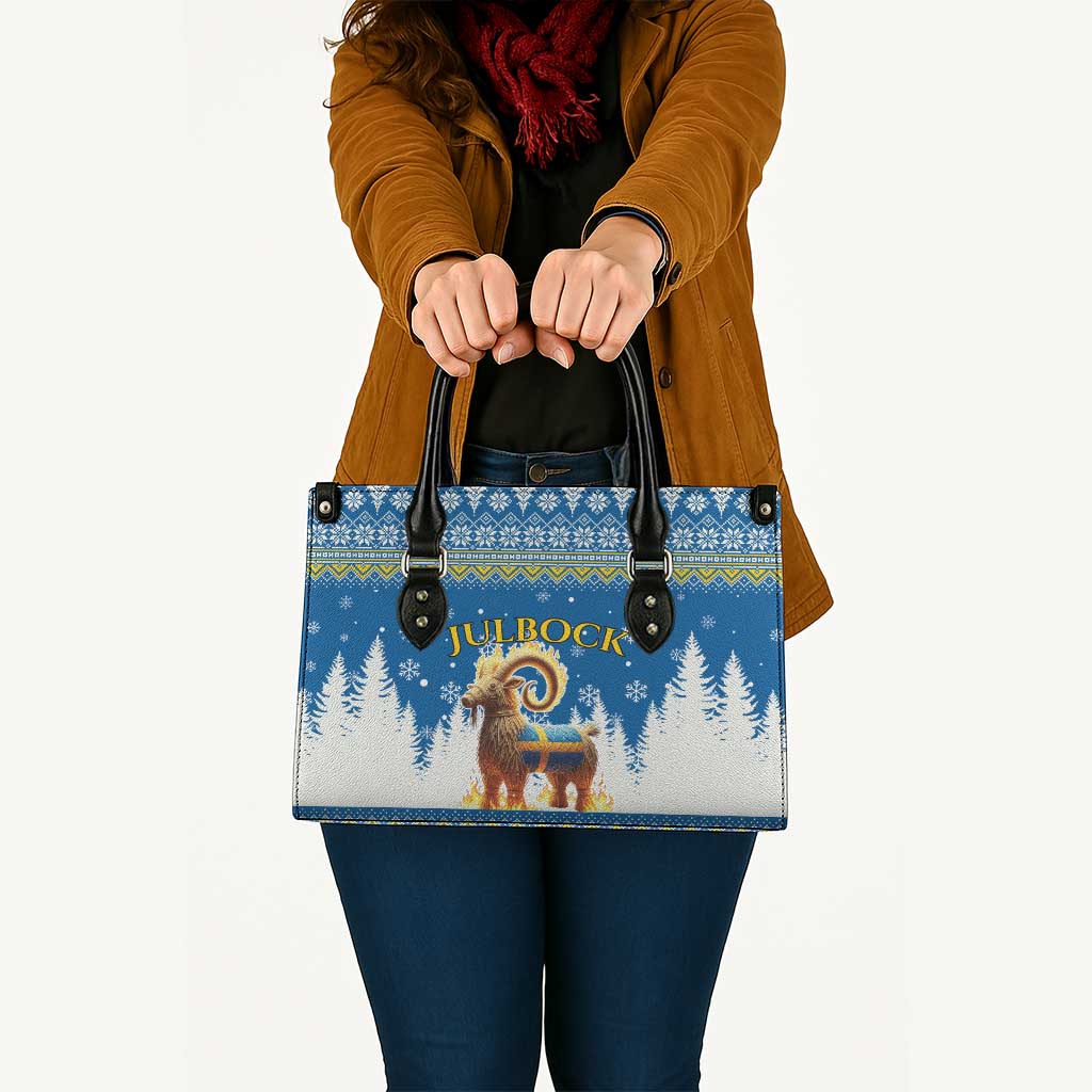 Sweden Christmas Leather Bag Julbock  Yule Goat - Wonder Print Shop