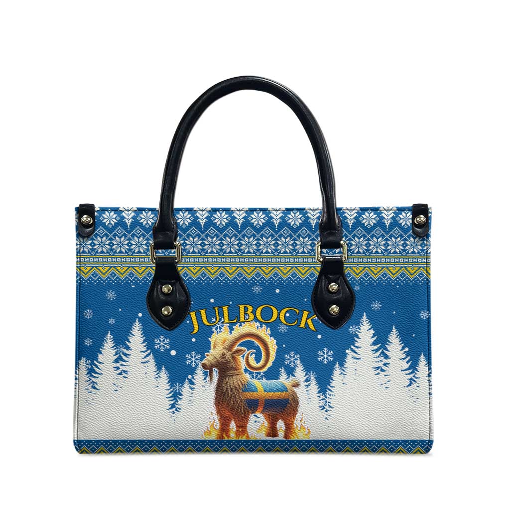 Sweden Christmas Leather Bag Julbock  Yule Goat - Wonder Print Shop
