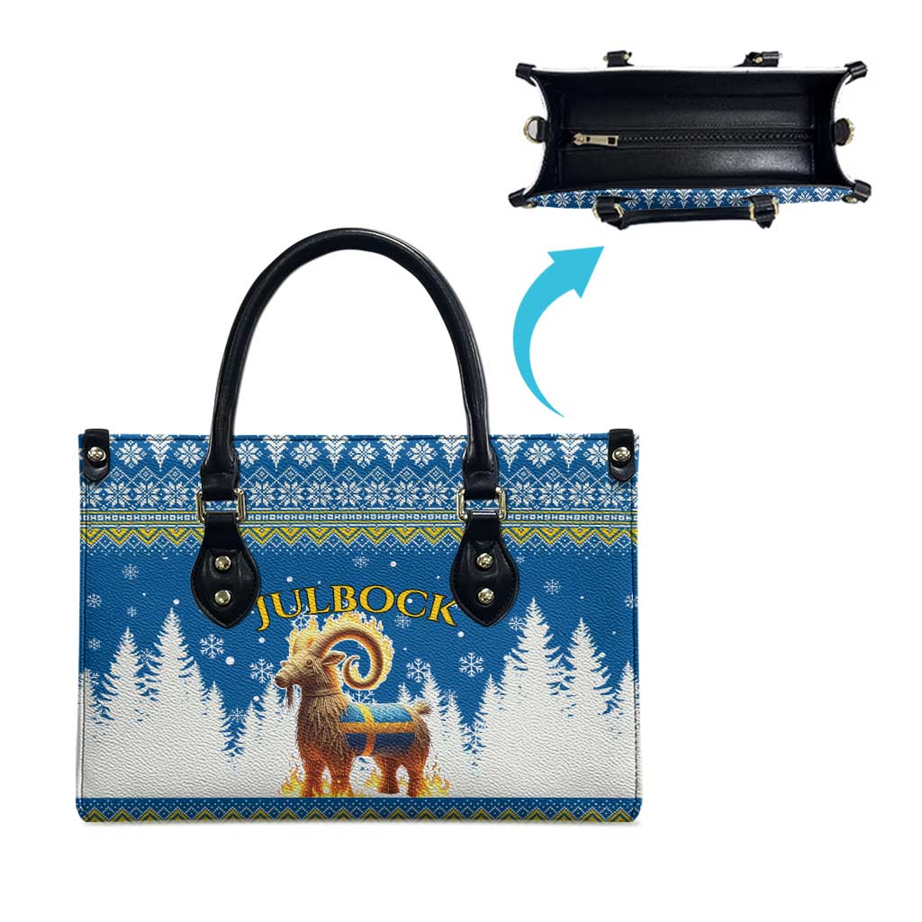 Sweden Christmas Leather Bag Julbock  Yule Goat - Wonder Print Shop