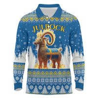 Sweden Christmas Long Sleeve Polo Shirt Julbock Yule Goat LT19