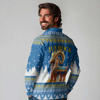 Sweden Christmas Long Sleeve Polo Shirt Julbock Yule Goat LT19