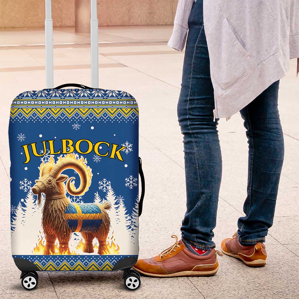 Sweden Christmas Luggage Cover Julbock  Yule Goat - Wonder Print Shop