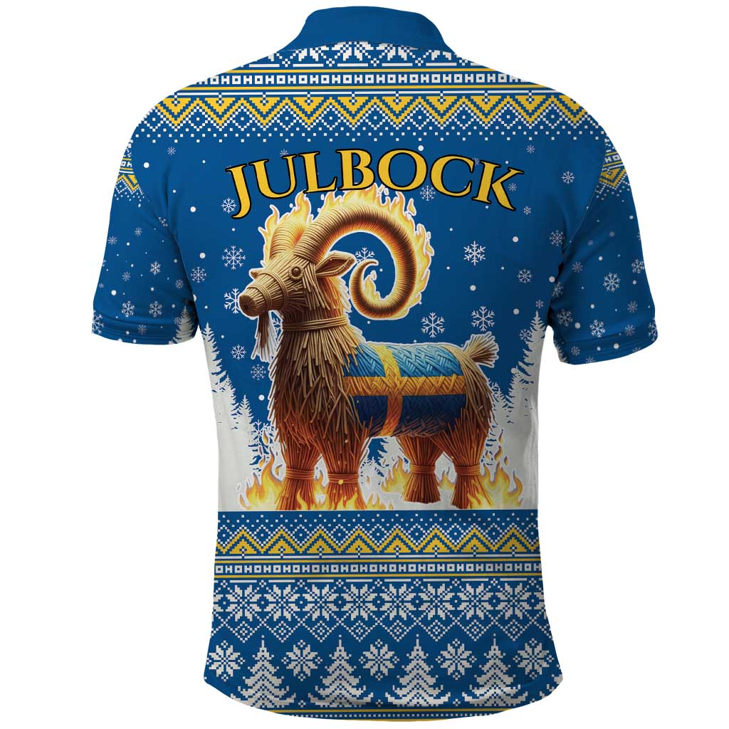 Sweden Christmas Polo Shirt Julbock Yule Goat LT19