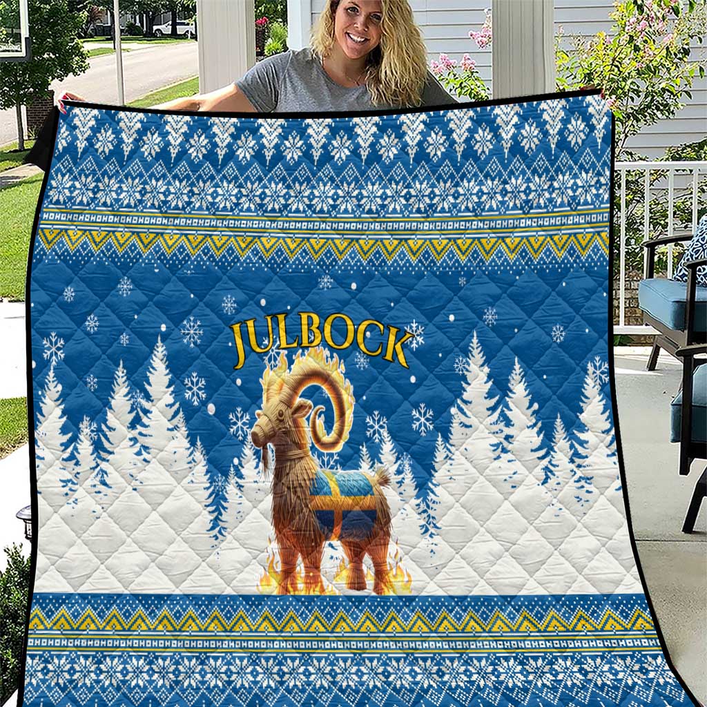Sweden Christmas Quilt Julbock  Yule Goat - Wonder Print Shop