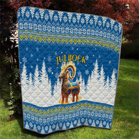 Sweden Christmas Quilt Julbock  Yule Goat - Wonder Print Shop