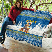 Sweden Christmas Quilt Julbock  Yule Goat - Wonder Print Shop