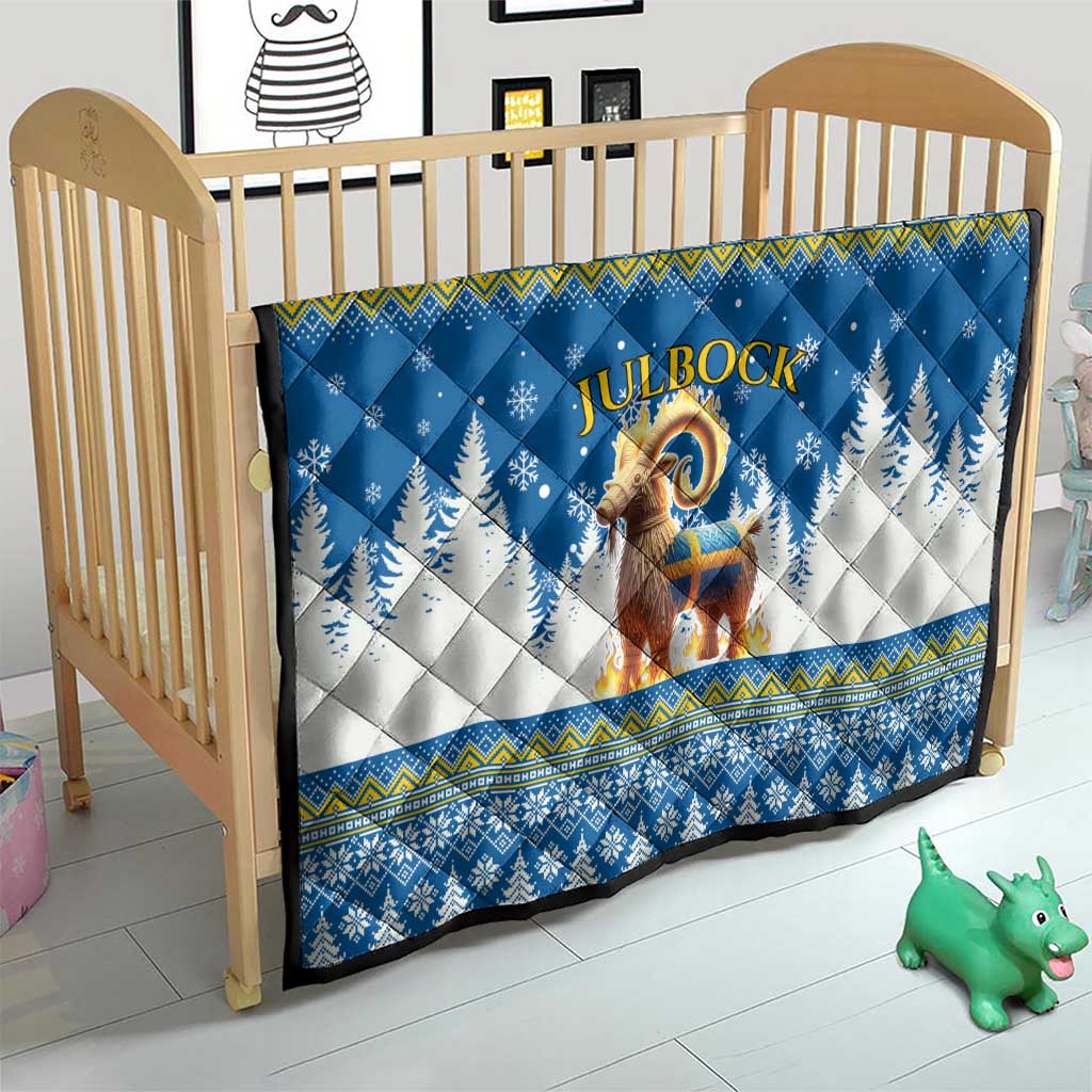 Sweden Christmas Quilt Julbock  Yule Goat - Wonder Print Shop
