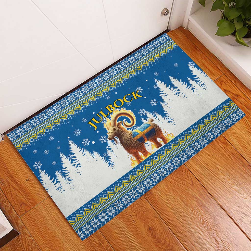 Sweden Christmas Rubber Doormat Julbock  Yule Goat - Wonder Print Shop