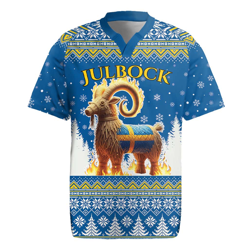 Sweden Christmas Rugby Jersey Julbock Yule Goat LT19
