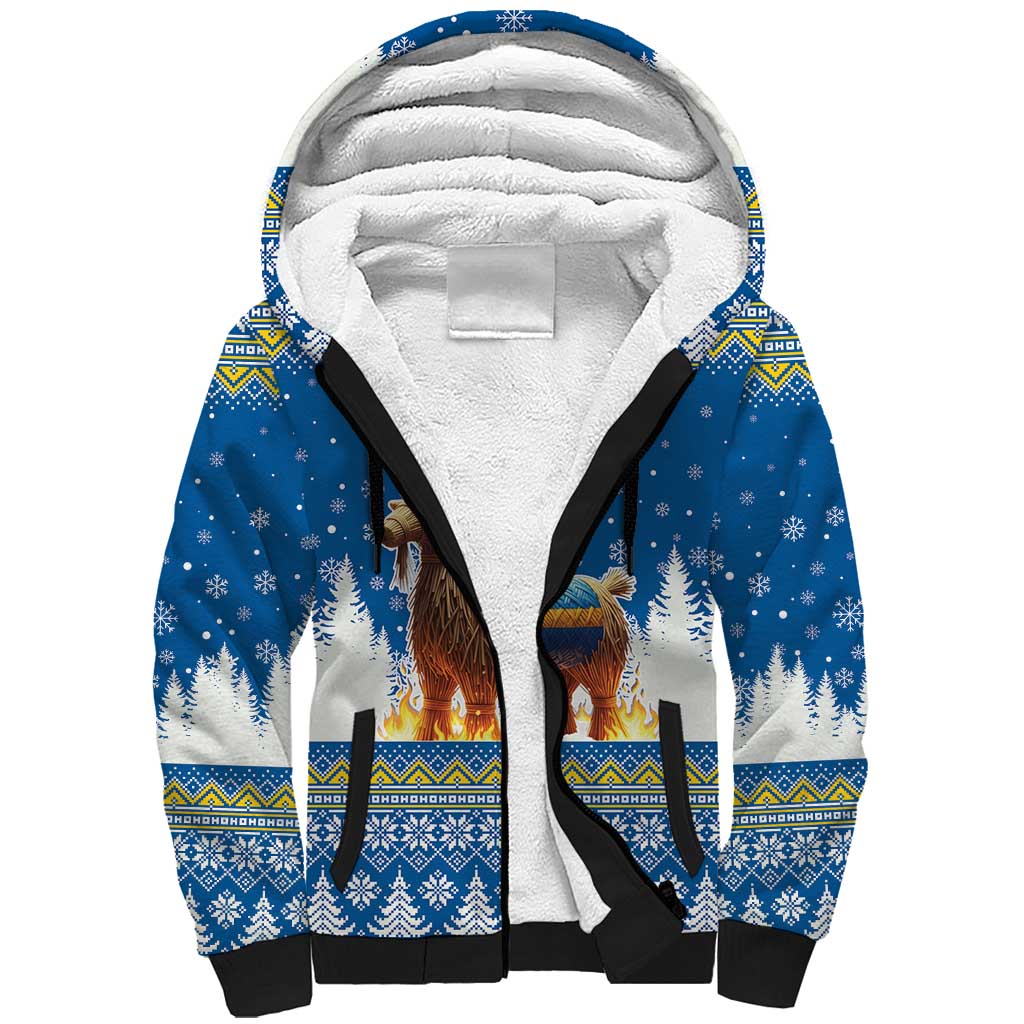Sweden Christmas Sherpa Hoodie Julbock Yule Goat LT19