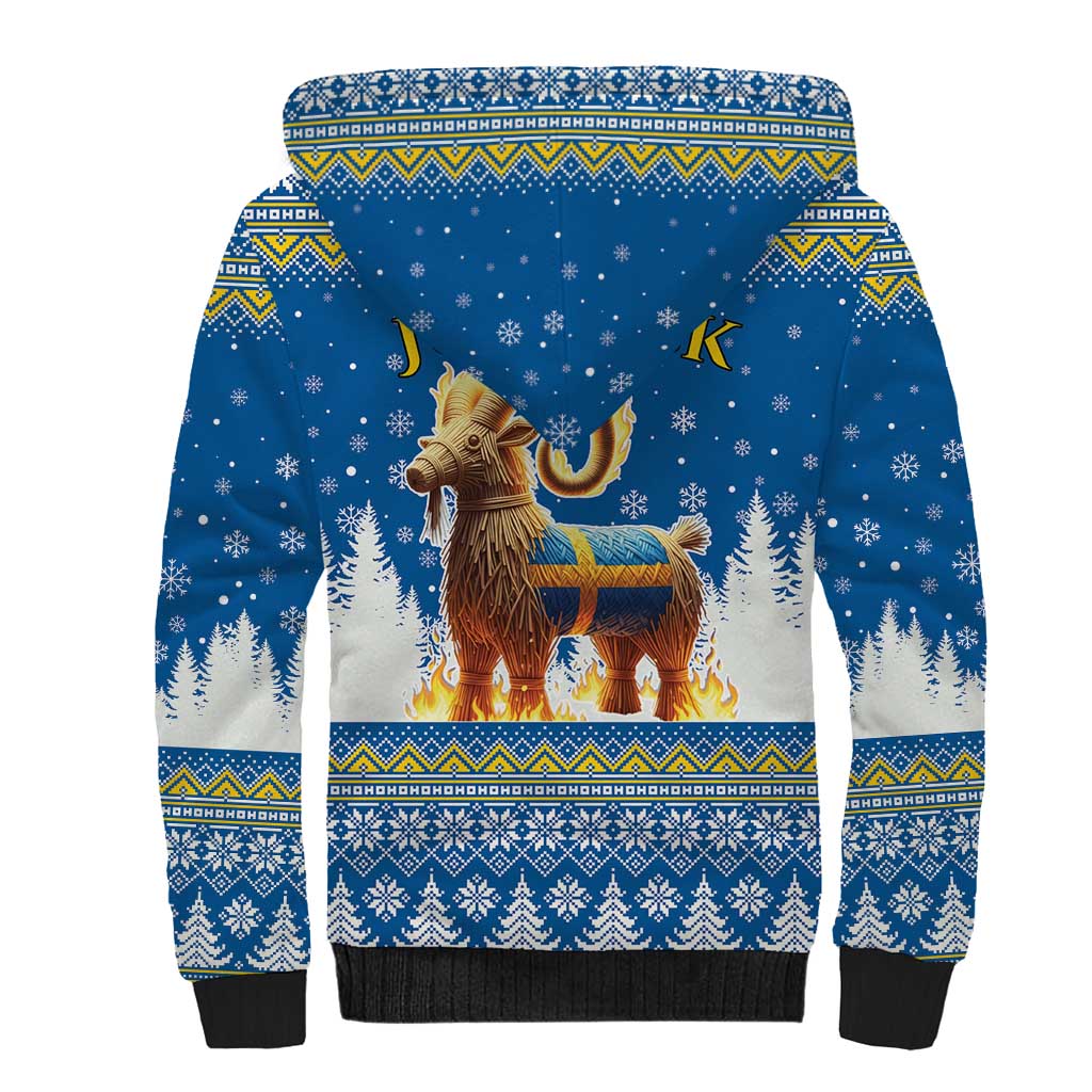 Sweden Christmas Sherpa Hoodie Julbock Yule Goat LT19