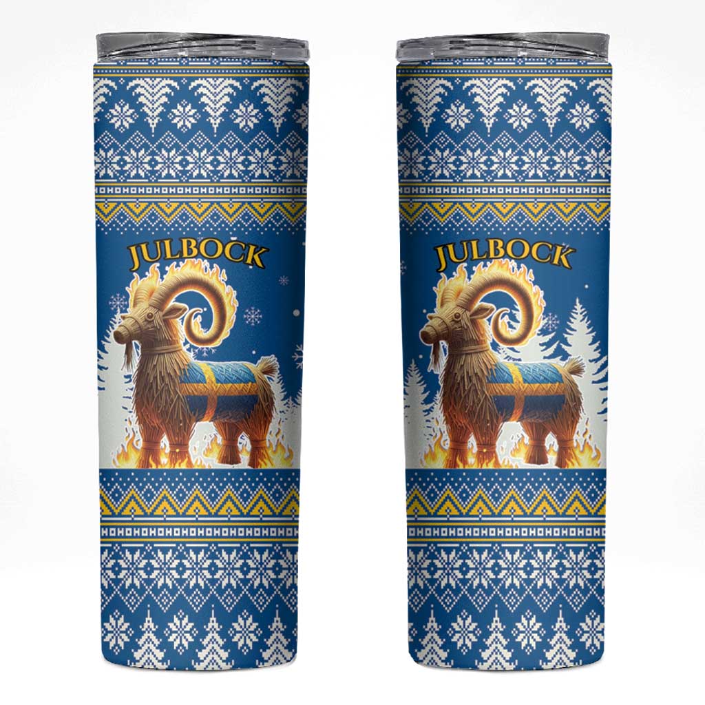 Sweden Christmas Skinny Tumbler Julbock  Yule Goat - Wonder Print Shop