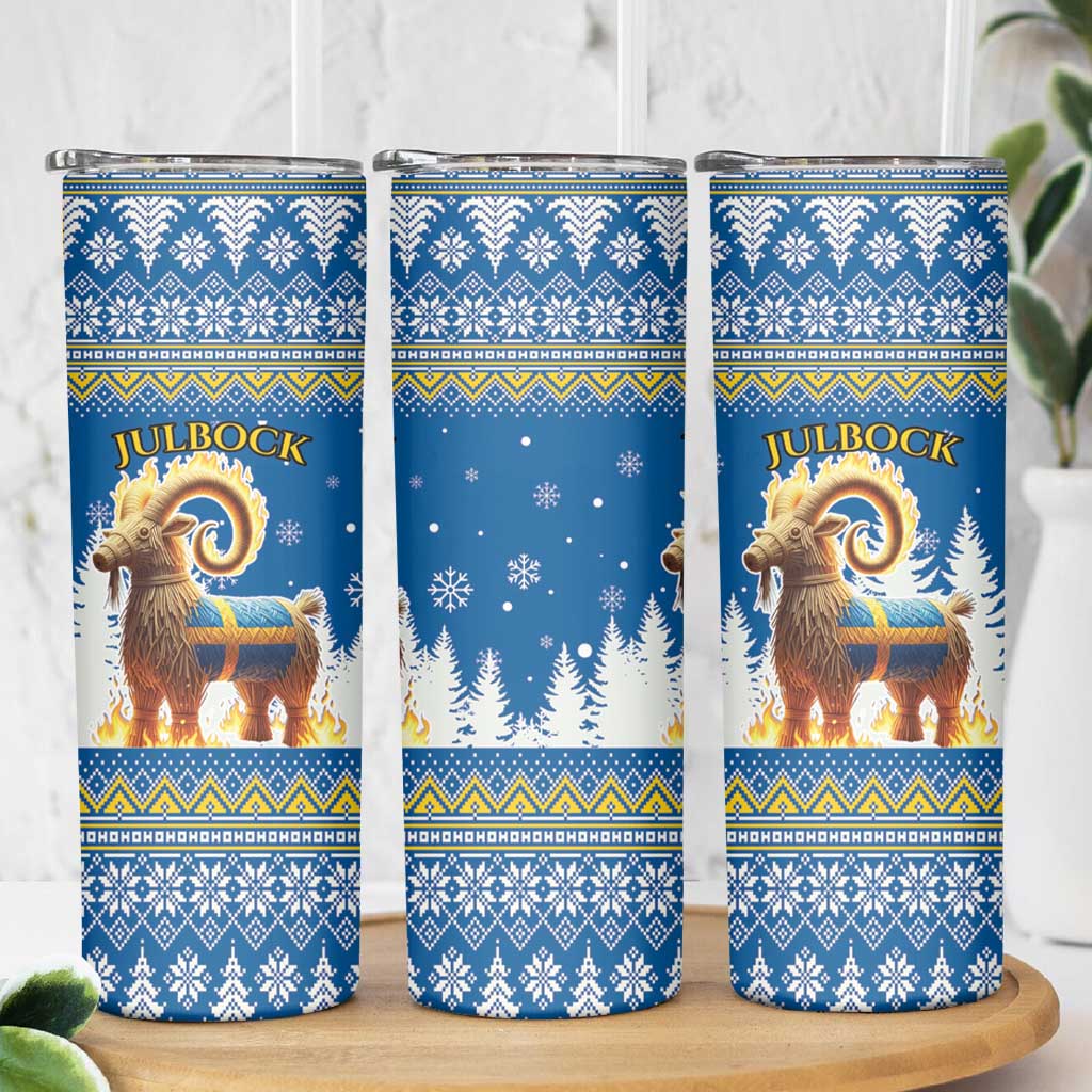 Sweden Christmas Skinny Tumbler Julbock  Yule Goat - Wonder Print Shop