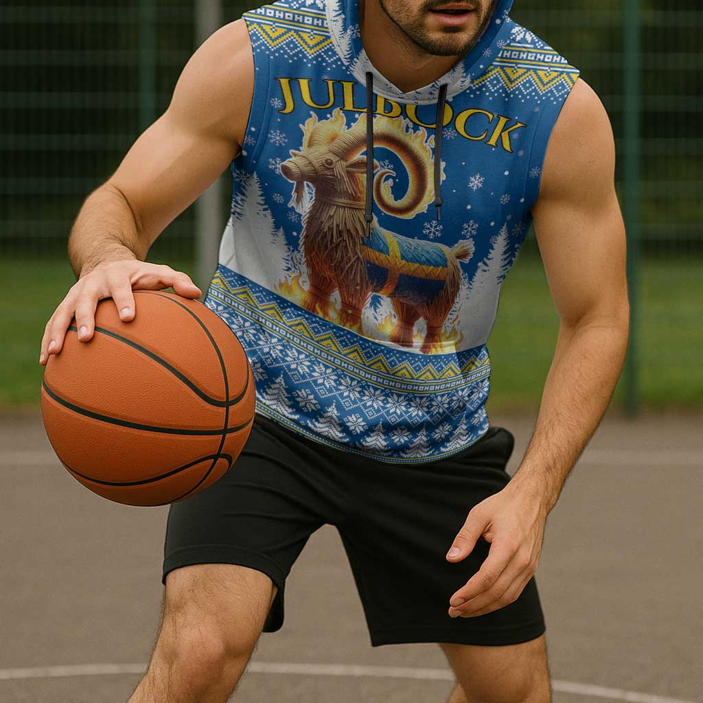 Sweden Christmas Sleeveless Hoodie Julbock Yule Goat LT19