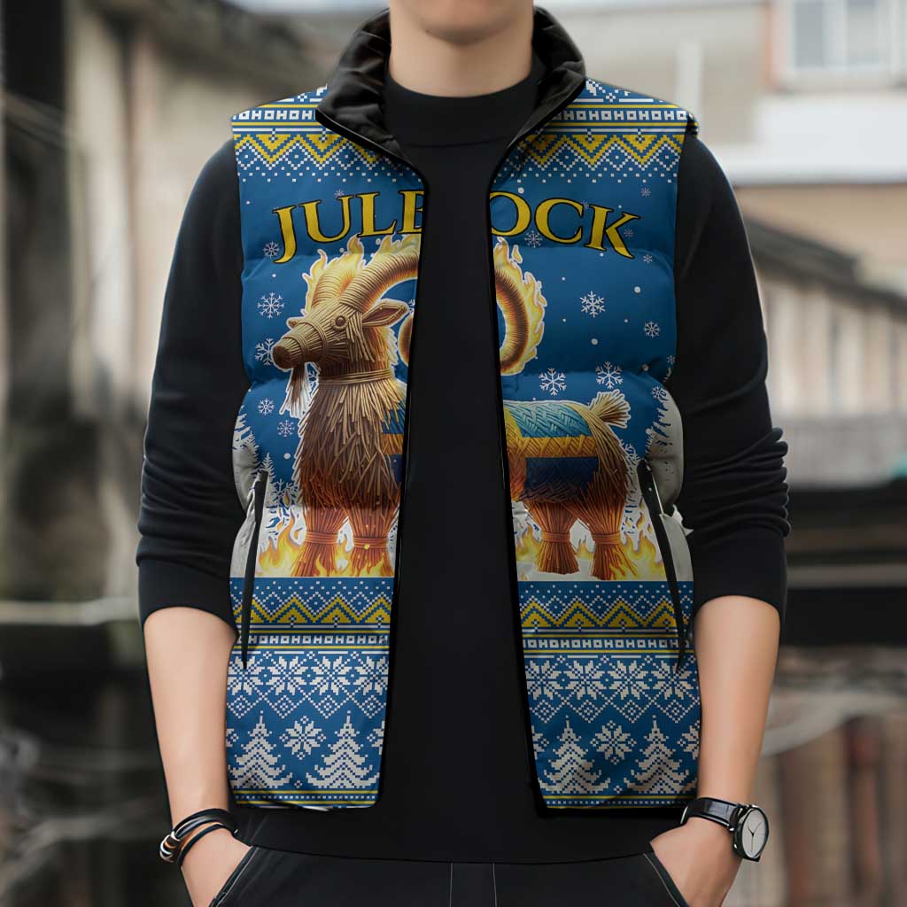 Sweden Christmas Sleeveless Puffer Jacket Julbock Yule Goat LT19